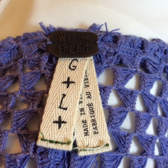 We the Free Crocheted Purple Top Size L - Picture 10 of 12